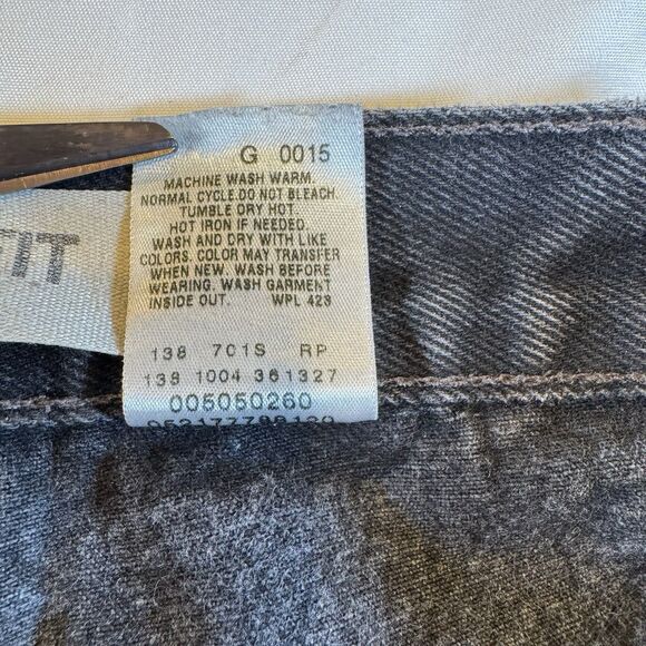 Vintage Levis 505 Jeans Mens 38x30 Black Gray Y2K Straight Red Tag - Picture 15 of 16